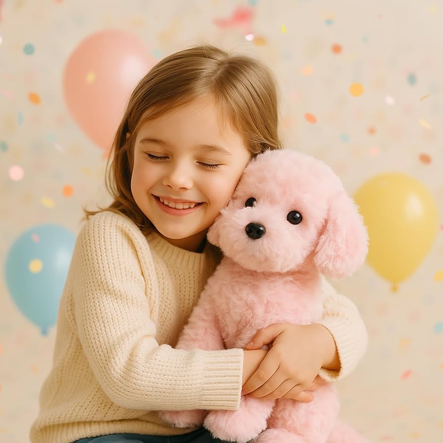 Amazon.co.jp: WEIGEDU ピンク 子犬 ぬいぐるみ ピンク トイ
